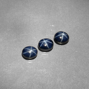 Gemme di Zaffiro stellato Blu naturale da  ct, Taglio ovale, Opaco