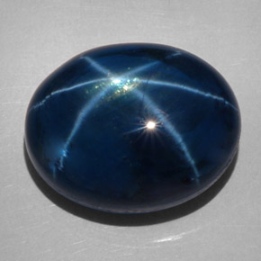 Zaffiro stellato naturale blu da 62,28 ct, taglio ovale, opaco