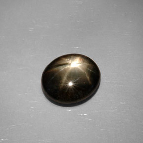Zaffiro stellato Nero naturale da 3.99 ct, Taglio ovale, Opaco