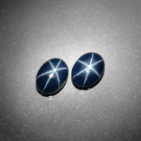 Gemme di Zaffiro stellato Blu naturale da  ct, Taglio ovale, Opaco