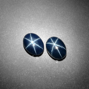 Gemme di Zaffiro stellato Blu naturale da  ct, Taglio ovale, Opaco