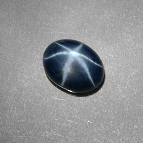 Zaffiro stellato Blu naturale da 1.69 ct, Taglio ovale, Opaco