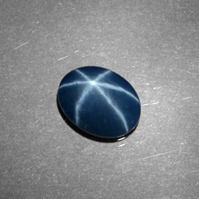 Zaffiro stellato Blu naturale da 1.00 ct, Taglio ovale, Opaco