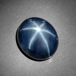 Zaffiro stellato Blu naturale da 11.72 ct, Taglio ovale, Opaco
