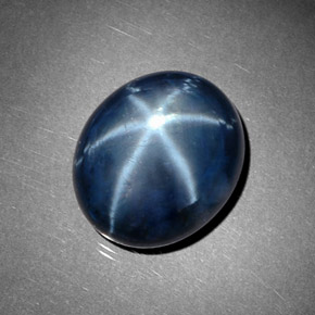 Zaffiro stellato Blu naturale da 11.72 ct, Taglio ovale, Opaco