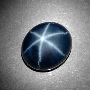 Zaffiro stellato Blu naturale da 13.32 ct, Taglio ovale, Opaco