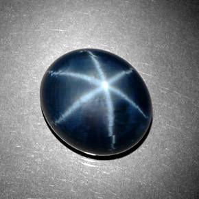 Zaffiro stellato Blu naturale da 13.32 ct, Taglio ovale, Opaco
