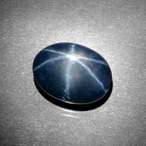 Zaffiro stellato Blu naturale da 5.63 ct, Taglio ovale, Opaco