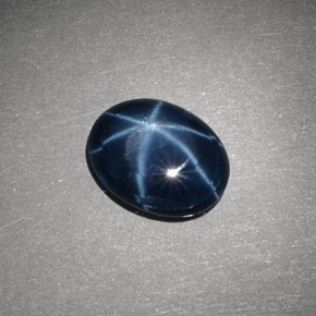 Zaffiro stellato Blu naturale da 2.90 ct, Taglio ovale, Opaco