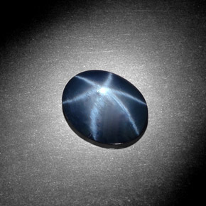 Zaffiro stellato Blu naturale da 3.22 ct, Taglio ovale, Opaco