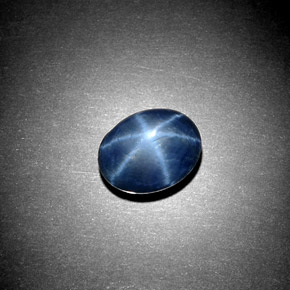 Zaffiro stellato Blu naturale da 2.99 ct, Taglio ovale, Opaco
