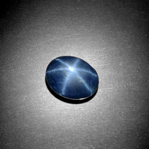 Zaffiro stellato Blu naturale da 2.99 ct, Taglio ovale, Opaco