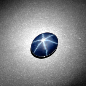 Zaffiro stellato Blu naturale da 2.21 ct, Taglio ovale, Opaco