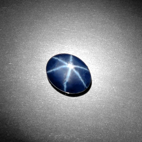 Zaffiro stellato Blu naturale da 2.21 ct, Taglio ovale, Opaco