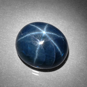 Zaffiro stellato Blu naturale da 11.05 ct, Trasparente, Trasparente/Traslucido