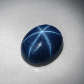 Zaffiro stellato Blu naturale da 5.54 ct, Taglio ovale, Opaco