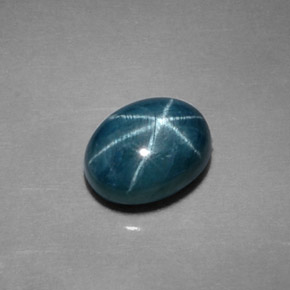 Zaffiro stellato naturale blu da 2,14 ct, taglio ovale, opaco