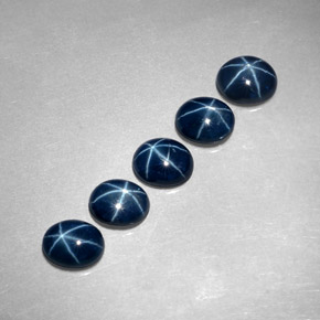 Zaffiro stellato naturale blu da  ct, taglio ovale, traslucido