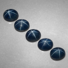 Zaffiro stellato naturale blu da  ct, taglio ovale, opaco