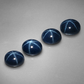 Zaffiro stellato naturale blu da  ct, taglio ovale, opaco