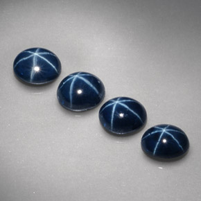 Zaffiro stellato naturale blu da  ct, taglio ovale, opaco