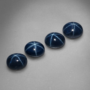 Zaffiro stellato naturale blu da  ct, taglio ovale, opaco