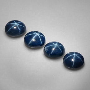 Zaffiro stellato naturale blu da  ct, taglio ovale, opaco