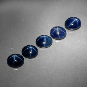 Zaffiro stellato naturale blu da  ct, taglio ovale, opaco