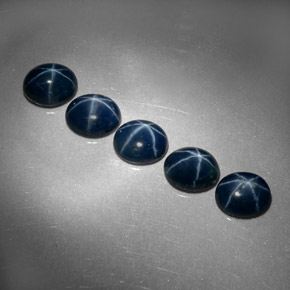 Zaffiro stellato naturale blu da  ct, taglio ovale, opaco