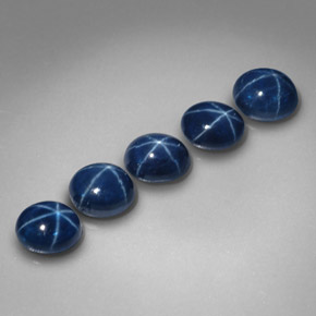 Zaffiro stellato naturale blu da  ct, taglio ovale, opaco