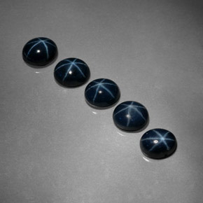 Gemme di Zaffiro stellato Blu naturale da  ct, Taglio ovale, Opaco