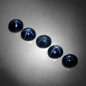 Zaffiro stellato naturale blu da  ct, taglio ovale, opaco