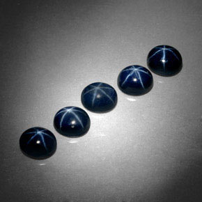 Zaffiro stellato naturale blu da  ct, taglio ovale, opaco