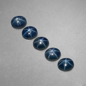 Zaffiro stellato naturale blu da  ct, taglio ovale, traslucido