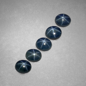 Zaffiro stellato naturale blu da  ct, taglio ovale, traslucido