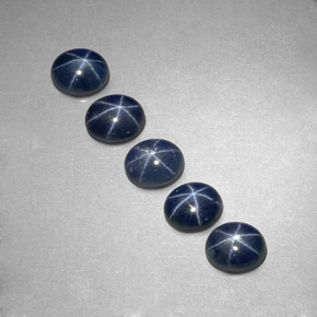 Zaffiro stellato naturale blu da  ct, taglio ovale, traslucido