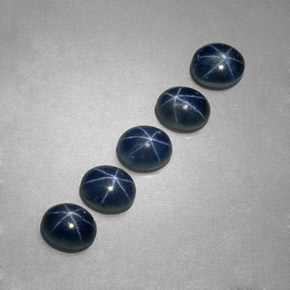 Zaffiro stellato naturale blu da  ct, taglio ovale, traslucido