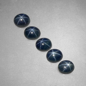 Zaffiro stellato naturale blu da  ct, taglio ovale, traslucido