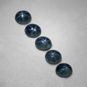 Zaffiro stellato naturale blu da  ct, taglio ovale, traslucido