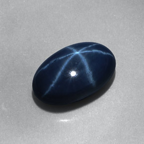 Zaffiro stellato Blu naturale da 1.77 ct, Taglio ovale, Opaco