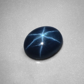 Zaffiro stellato Blu naturale da 2.34 ct, Taglio ovale, Opaco
