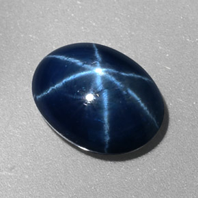 Zaffiro stellato Blu naturale da 2.27 ct, Taglio ovale, Opaco