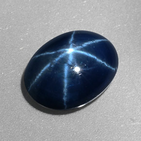 Zaffiro stellato Blu naturale da 2.27 ct, Taglio ovale, Opaco