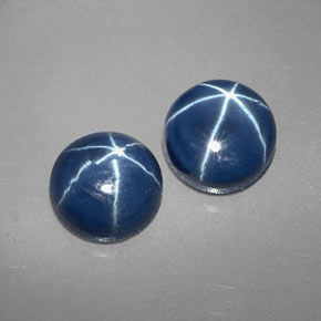 Gemme di Zaffiro stellato Blu naturale da  ct, Taglio rotondo, Opaco