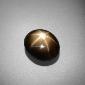 Zaffiro stellato Nero naturale da 6.98 ct, Ovale, Opaco