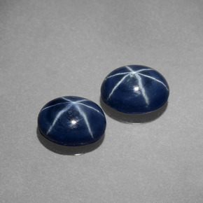 Zaffiro stellato naturale blu da  ct, taglio ovale, opaco