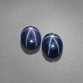 Zaffiro stellato naturale blu da  ct, taglio ovale, opaco