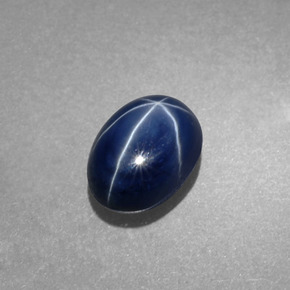 Zaffiro stellato Blu naturale da 2.20 ct, Taglio ovale, Opaco