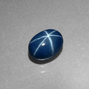 Zaffiro stellato Blu naturale da 1.62 ct, Taglio ovale, Opaco