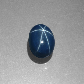 Zaffiro stellato Blu naturale da 1.62 ct, Taglio ovale, Opaco